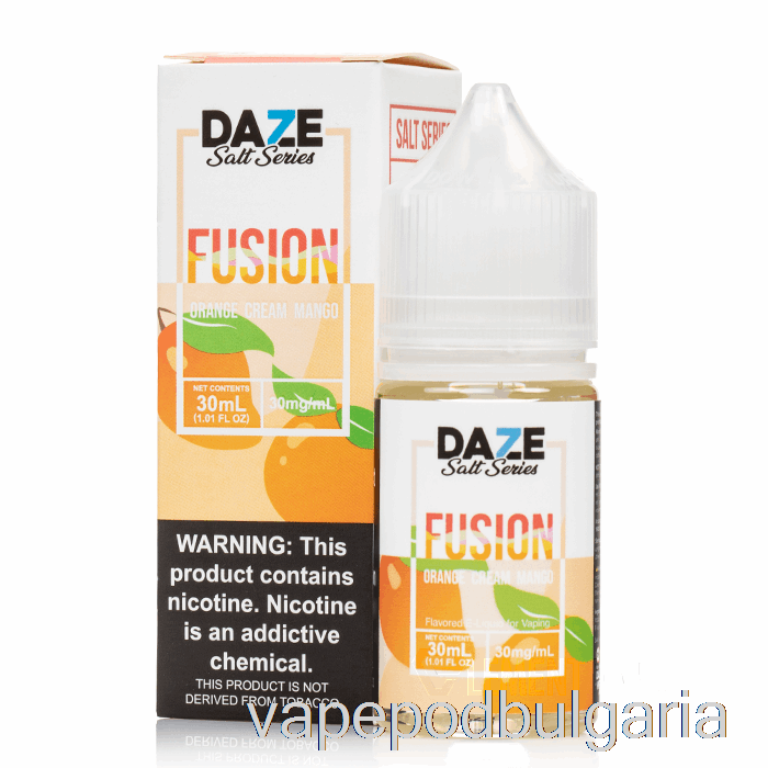 Vape 10000 Дръпки портокалов крем манго - 7 Daze Salts - 30ml 50mg